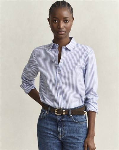 Gant - Classic Striped Skjorte - Misty Lavender 